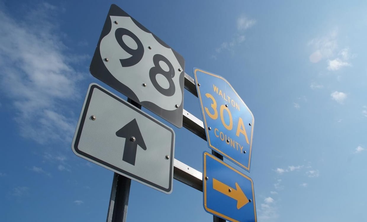 road sign for 30A