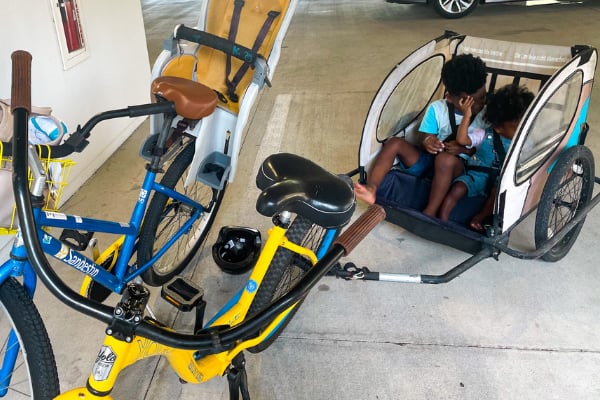 Kids in bike