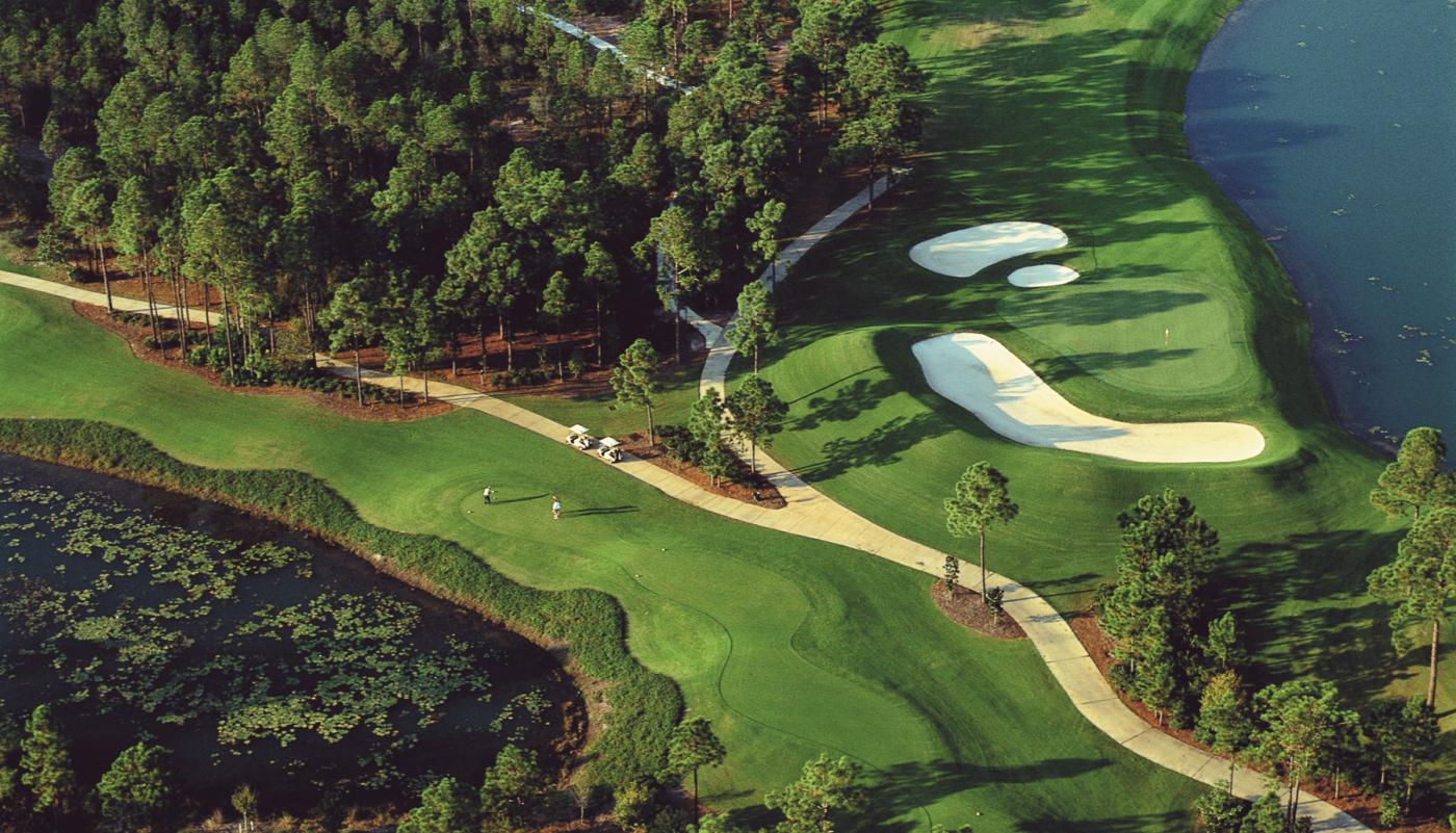 Aerial view of the Burnt Pine 9th Hole