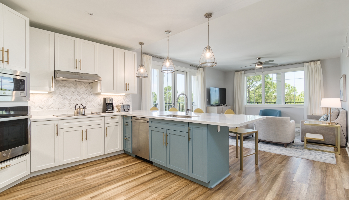 kitchen in a three bedroom unit at Osprey Pointe