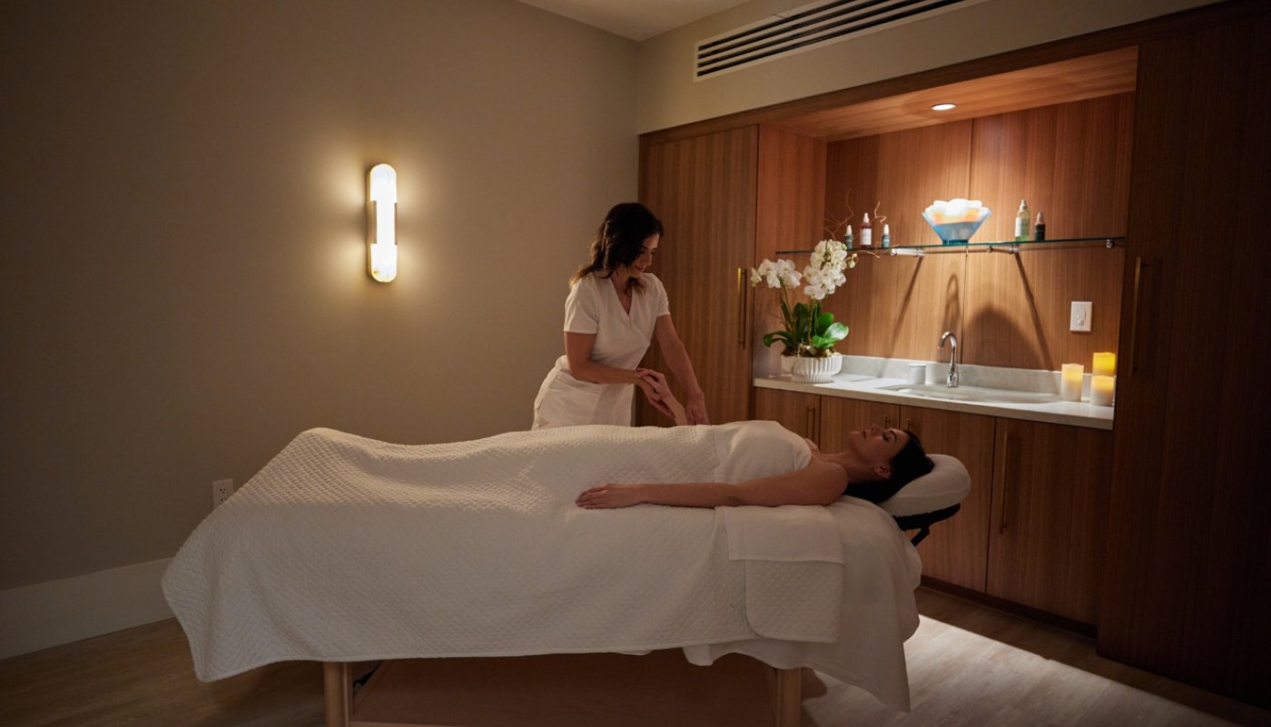woman receiving massage