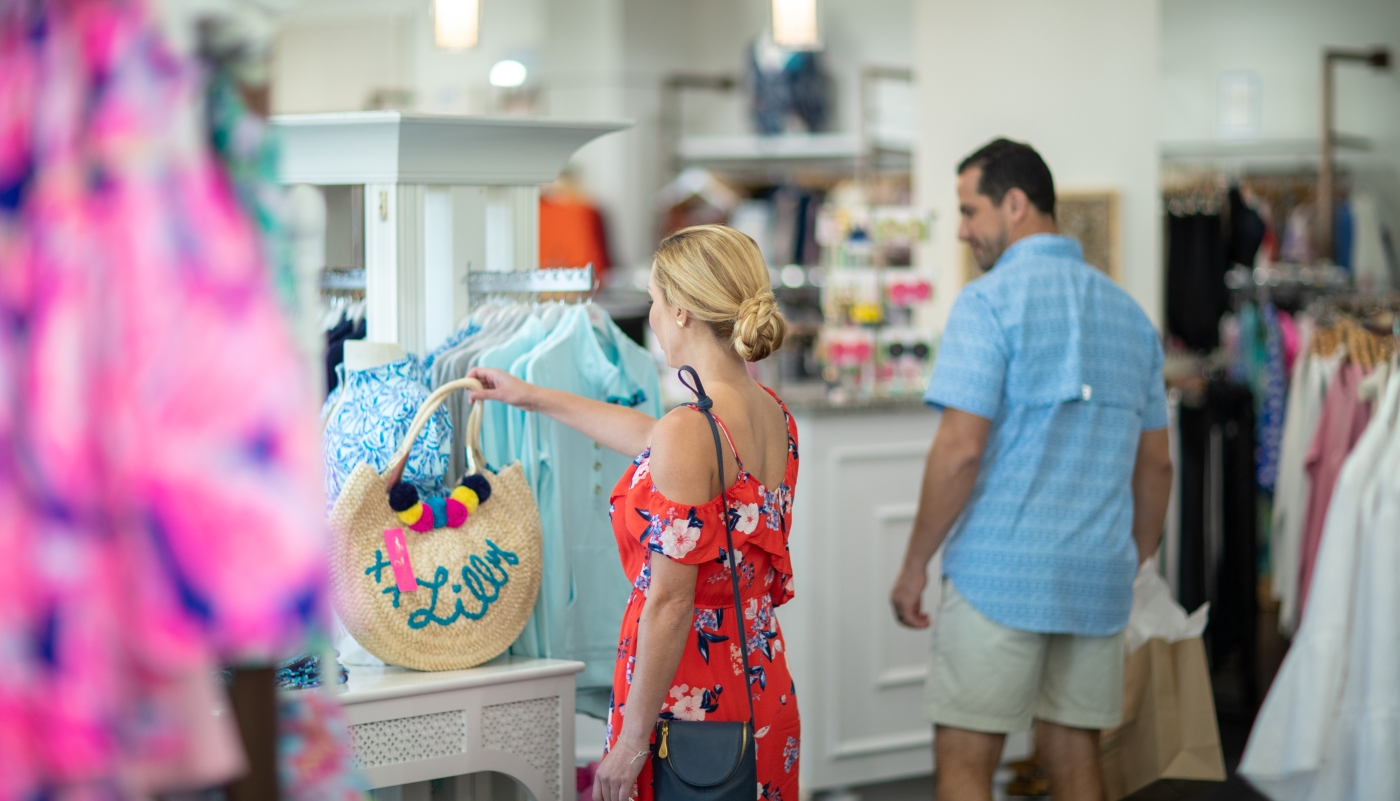 Couple shopping in store