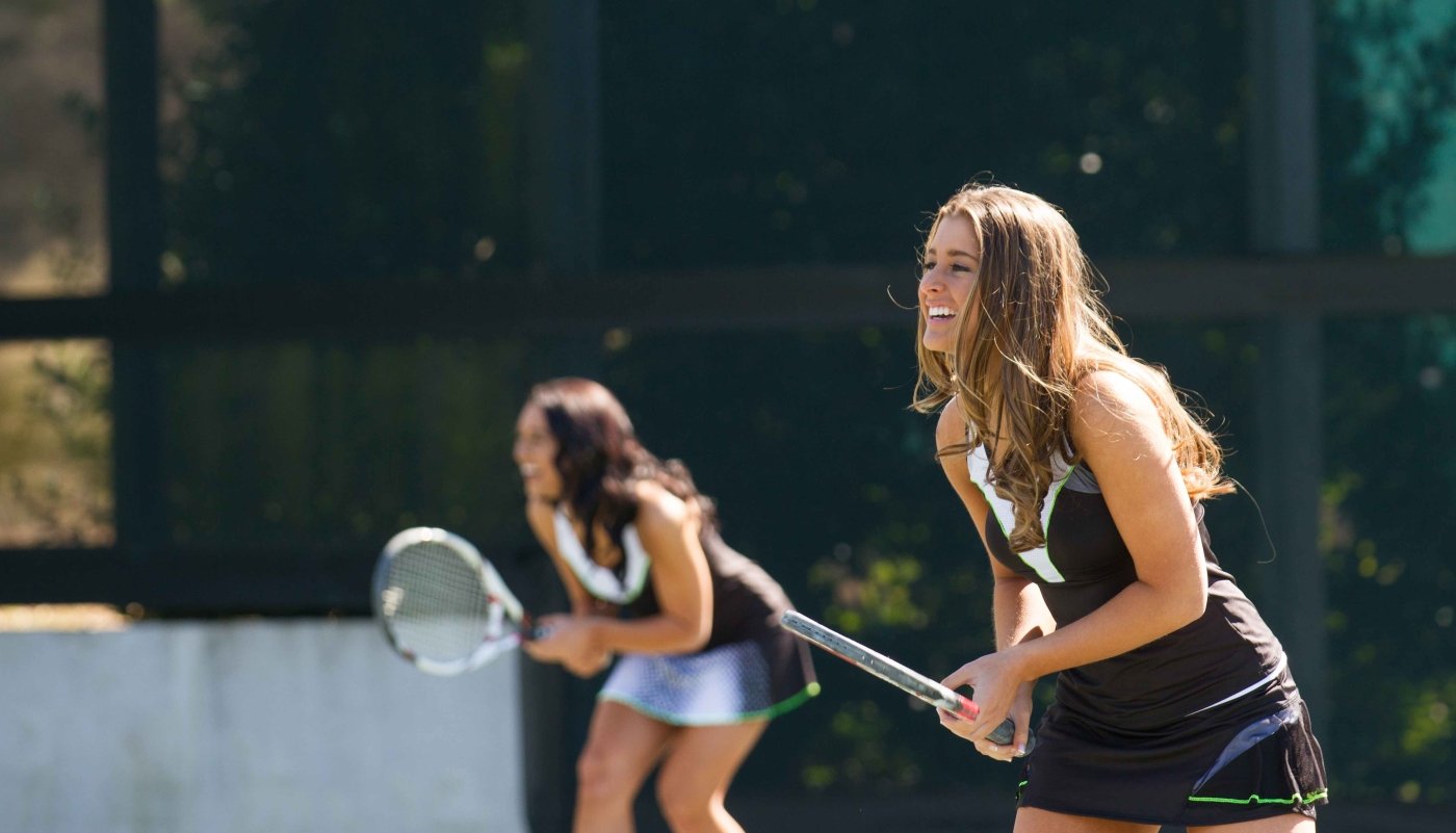 Girls Playing Tennis