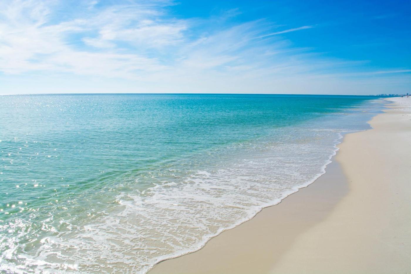 the ocean lapping up on the beach