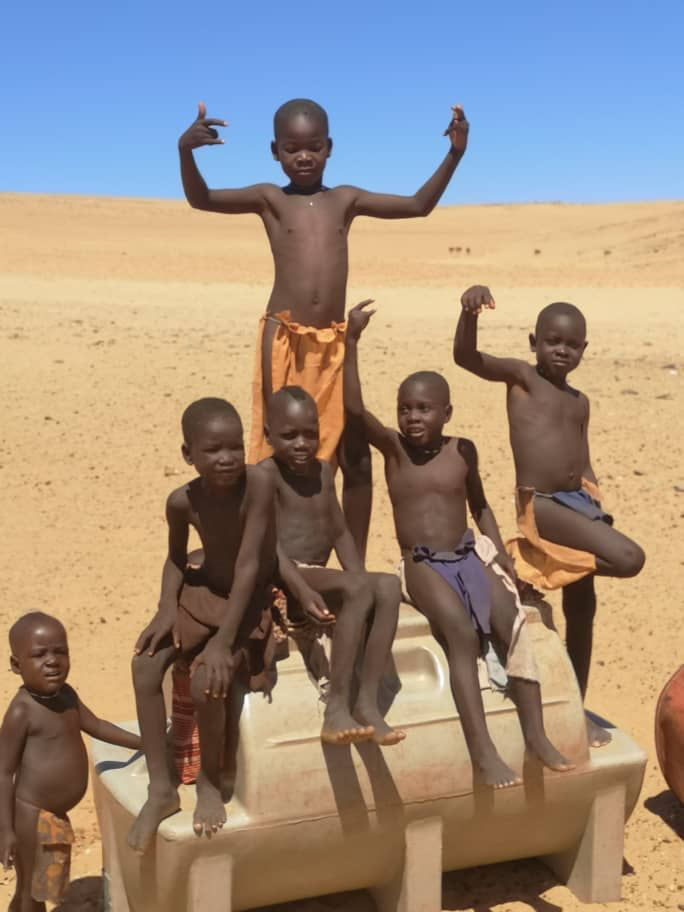 Children from the Himba Tribe in Namibia, Africa.