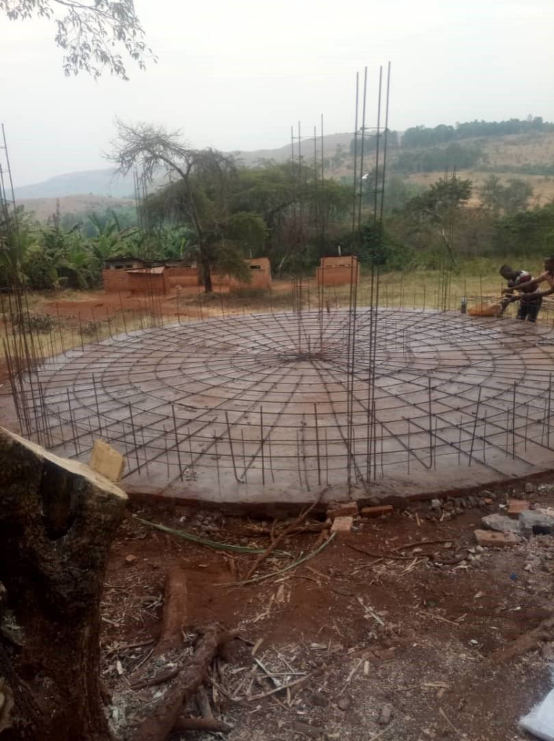 Beginning construction phase of the well