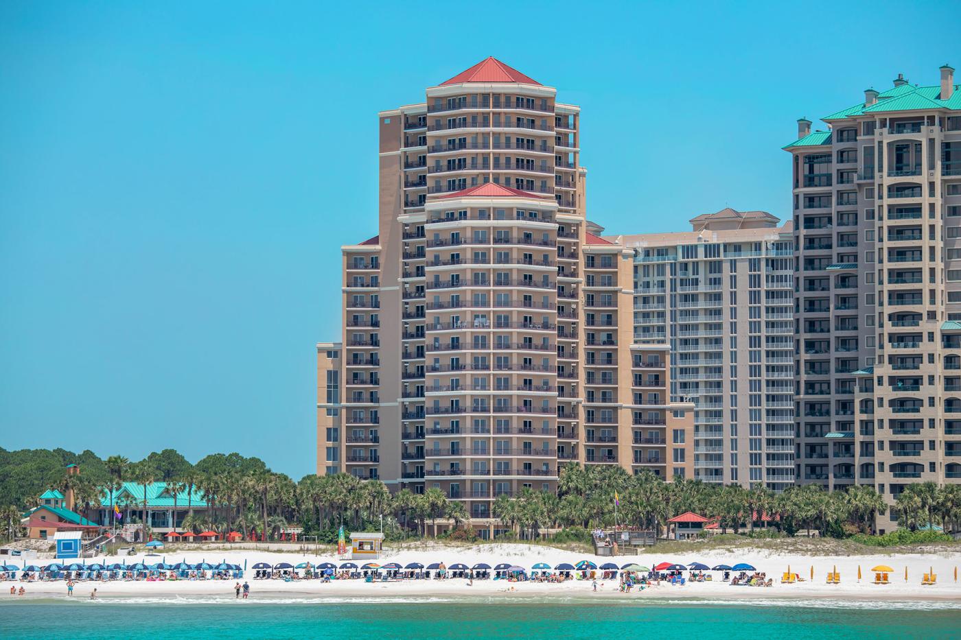 westwinds building as viewed from the beach