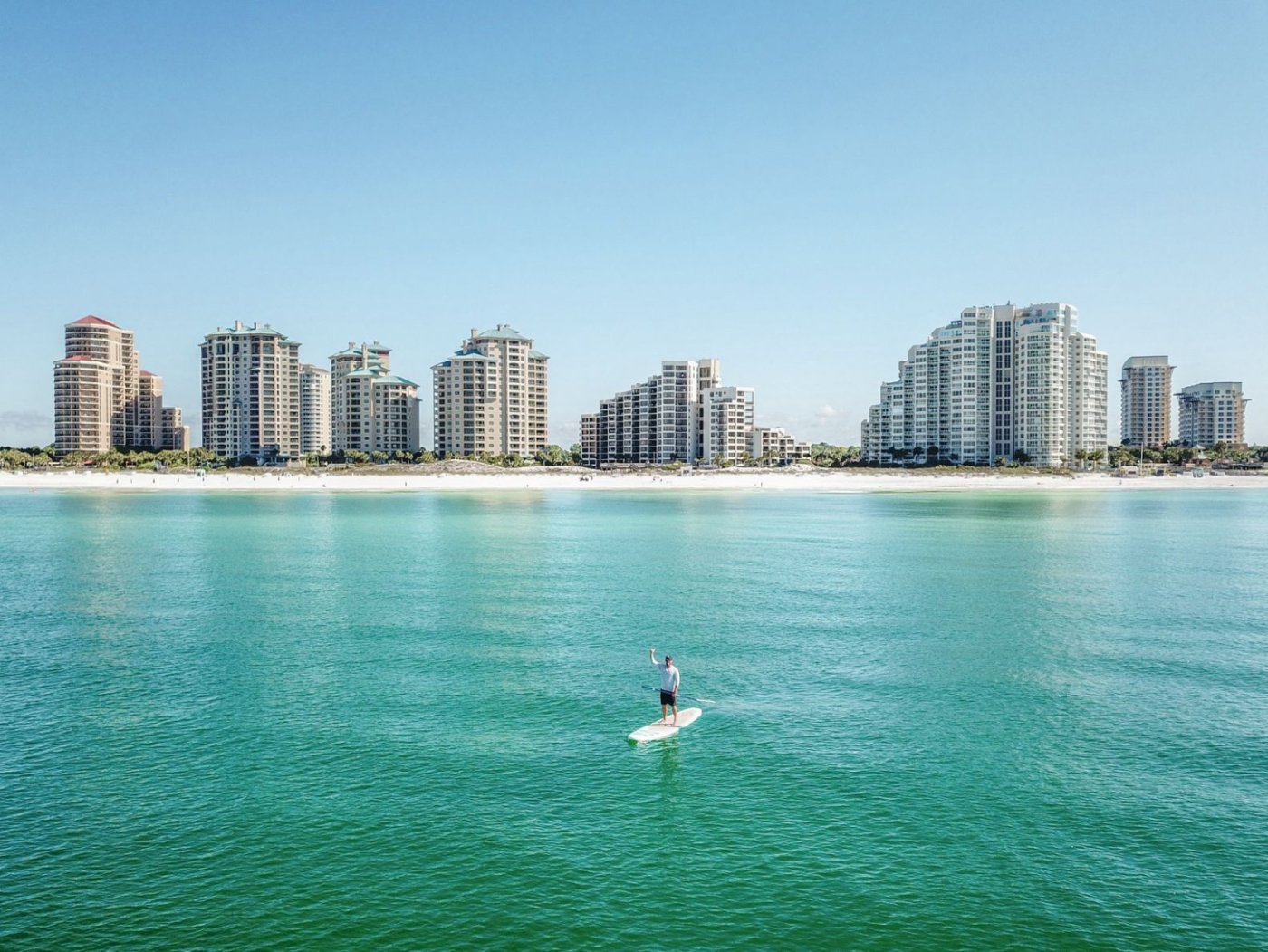 Brock on Paddle Board in Gulf