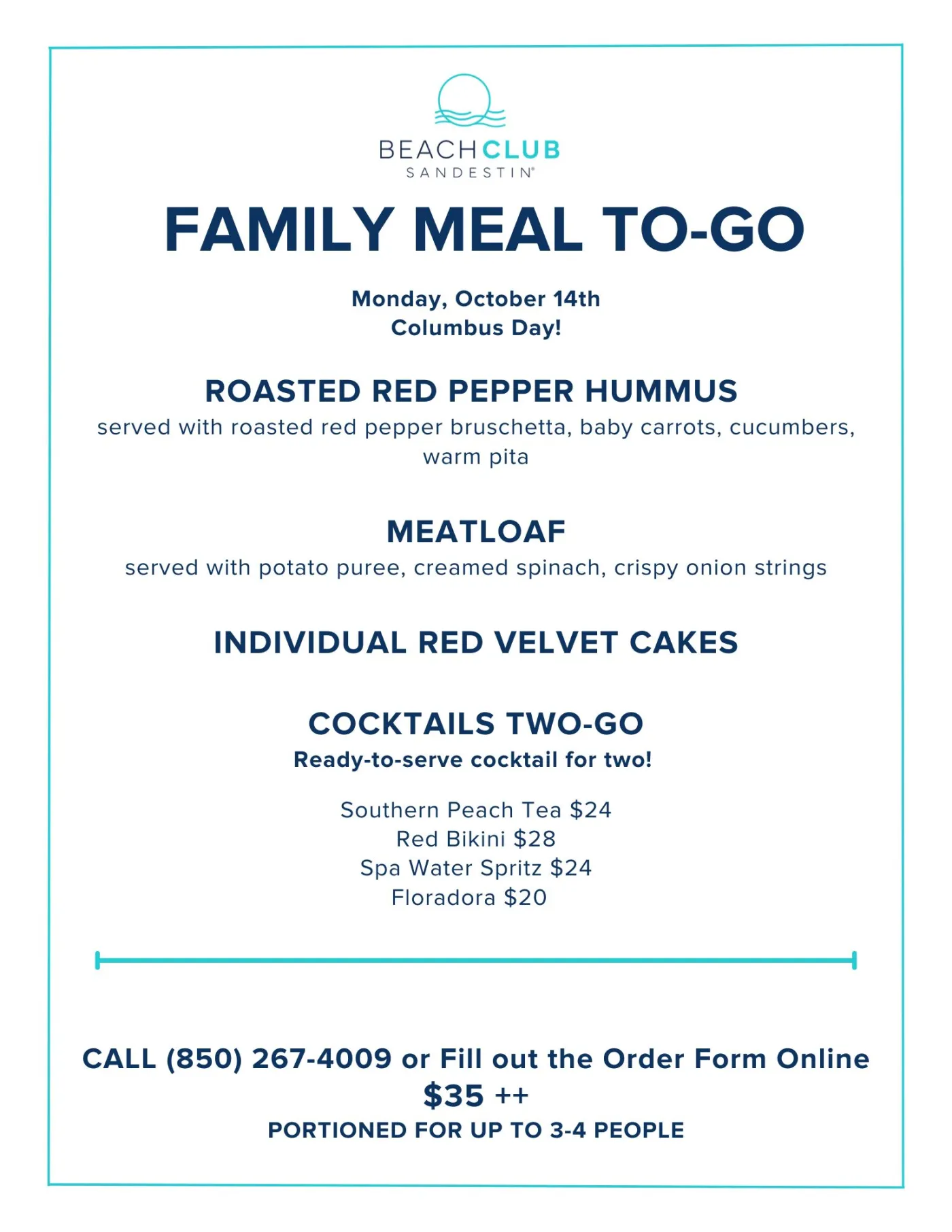 Family Meal To Go