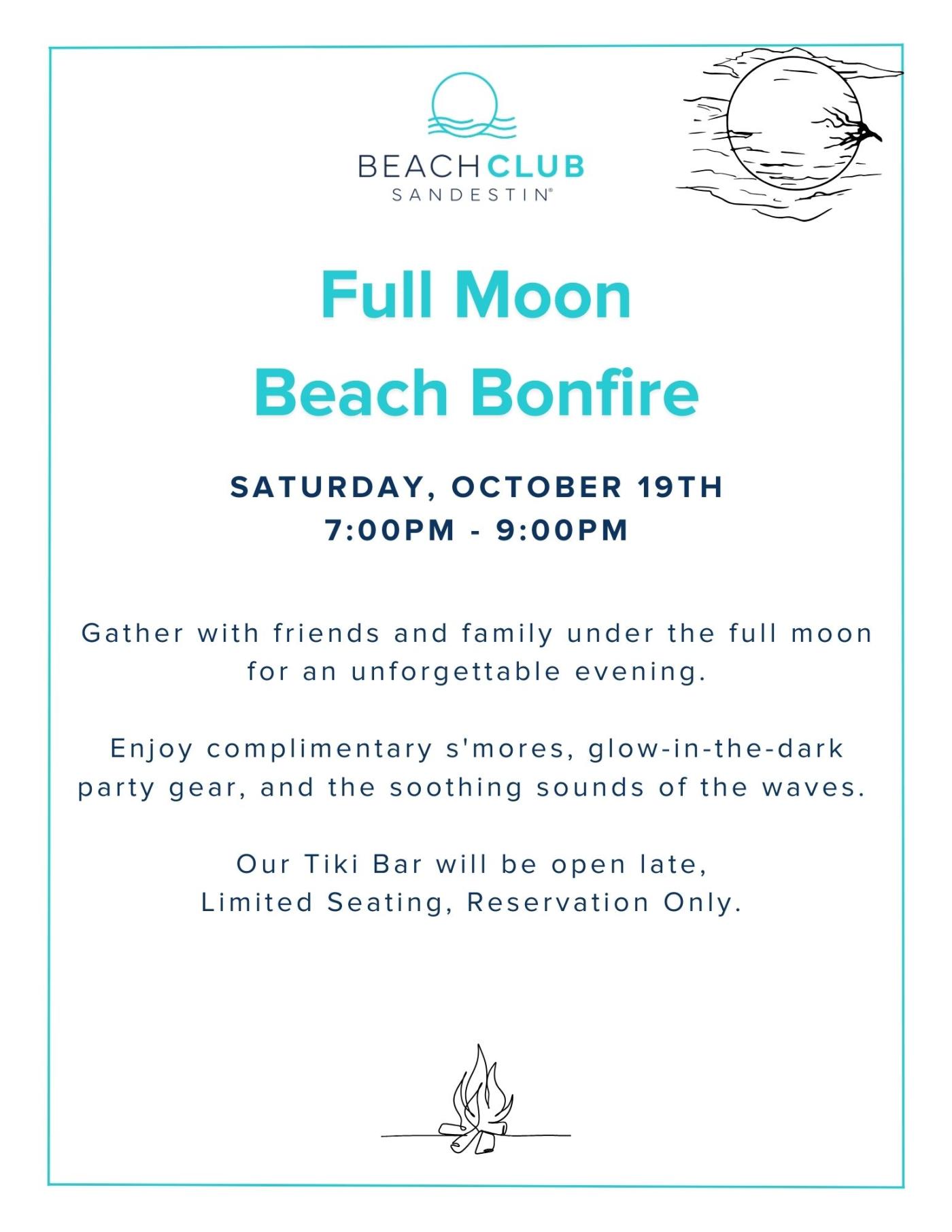 Full Moon Beach Bonfire