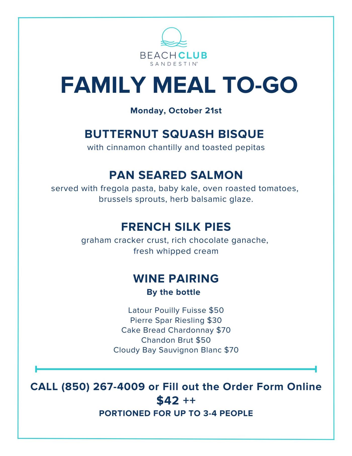 Family Meal To Go
