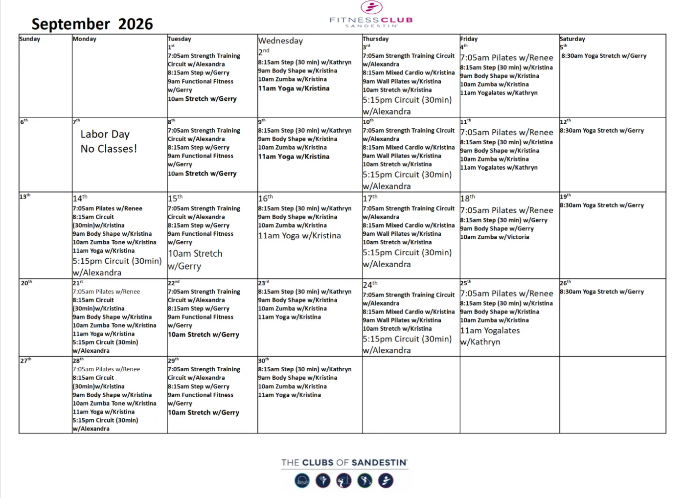 September Fitness-