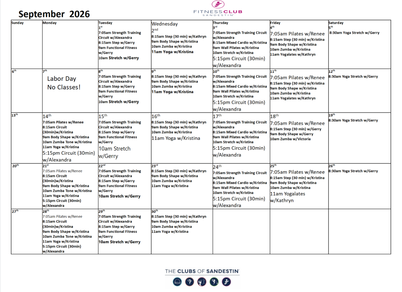 September Fitness-
