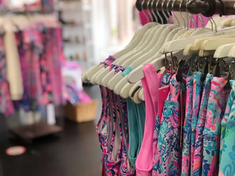 clothing rack at Barefoot Princess