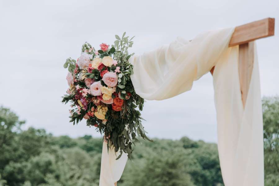 wedding archway for an outdoor wedding. 