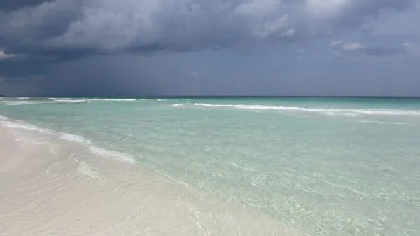 Rainy day at beach