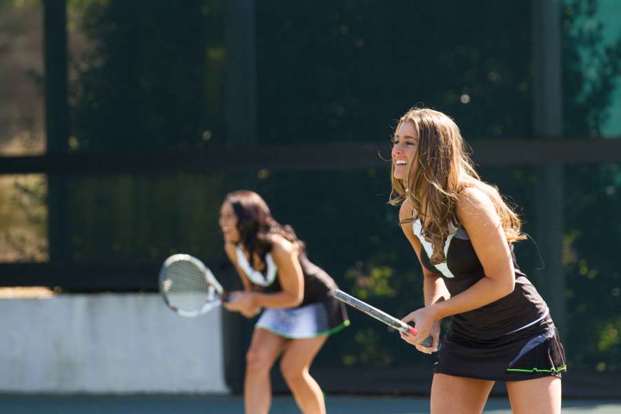 Girls Playing Tennis