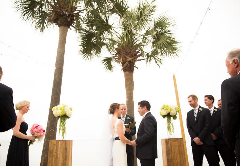Bride and Groom at the alter