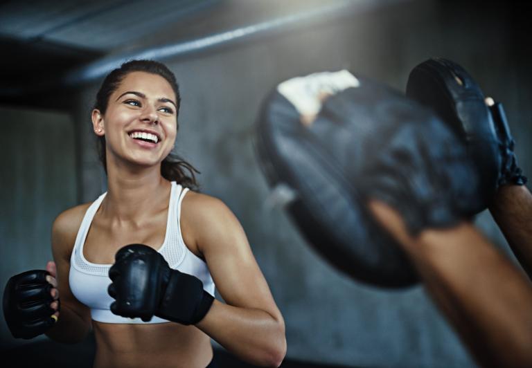 woman boxing