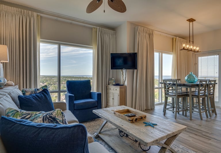 living room at luau