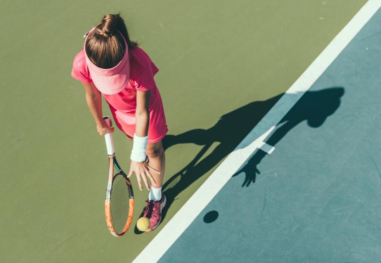 girls playing tennis