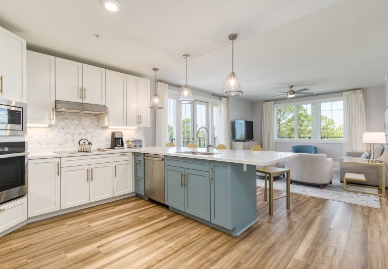 kitchen in a three bedroom unit at Osprey Pointe