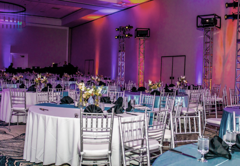 Magnolia ballroom set up for an event