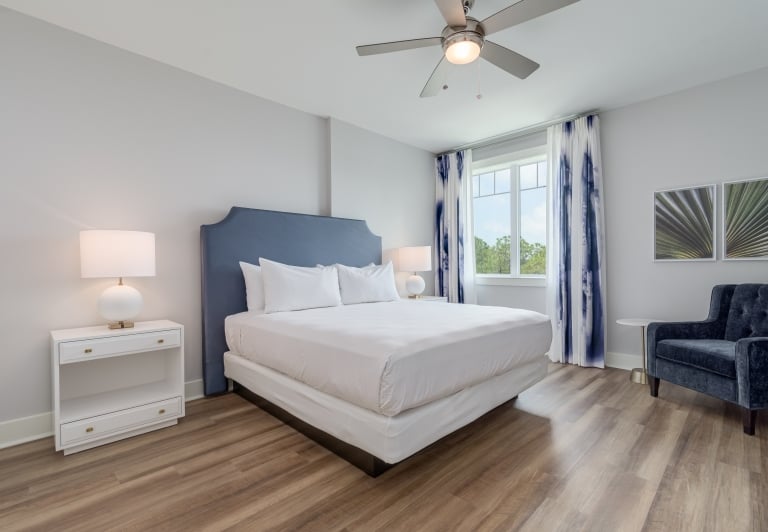 bedroom in two bedroom unit at Osprey Pointe