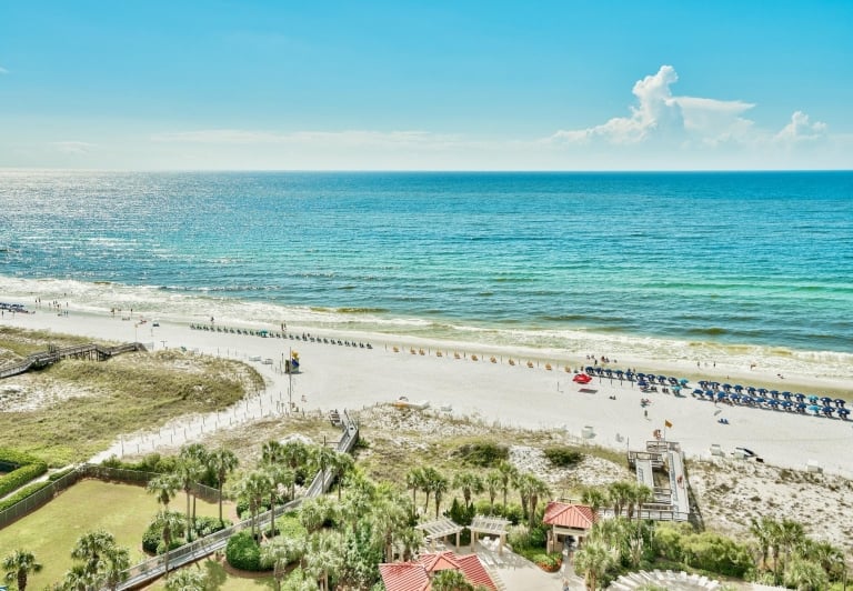 The beach outside westwinds
