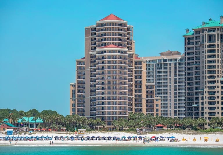westwinds building as viewed from the beach