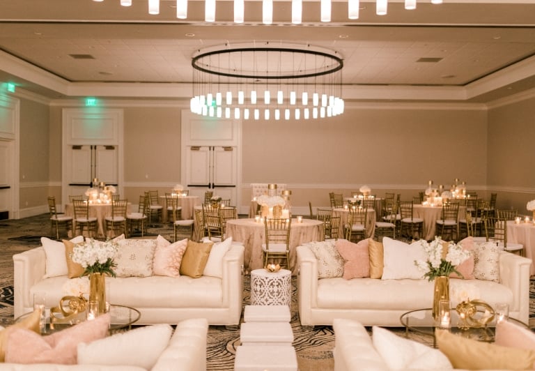 wedding setup in azalea ballroom