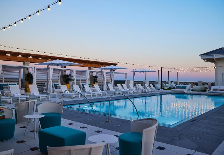 Hotel Effie Pool Sunset