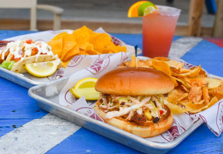Delicious meal at Marina Bar and Grill