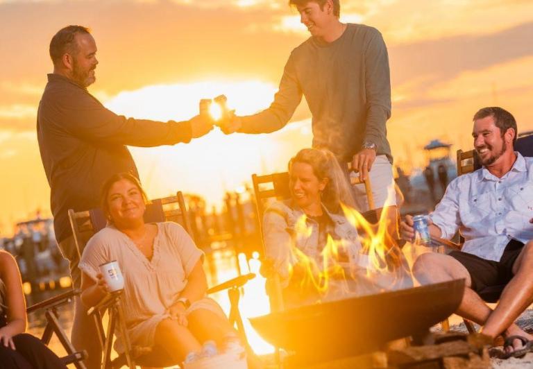 Full Moon Beach Bonfire