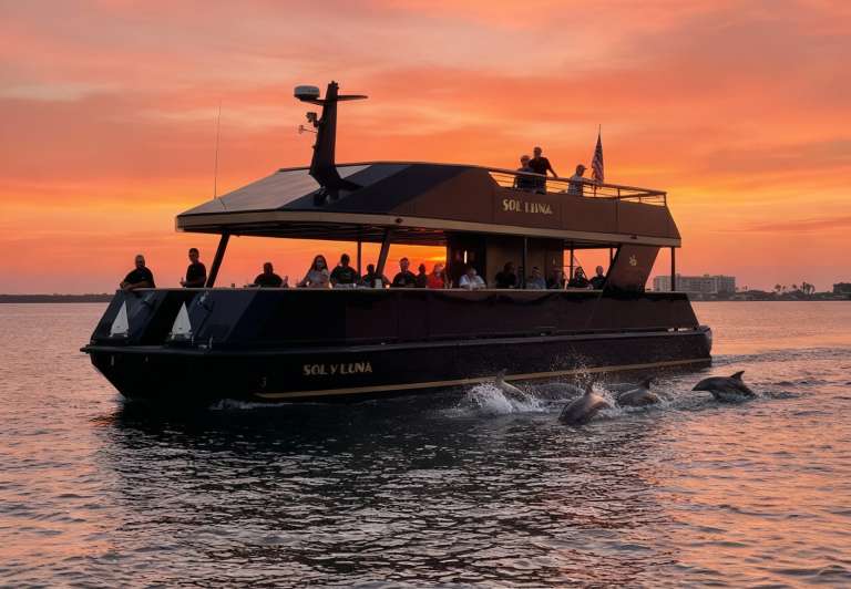 sunset dinner cruise with dolphins