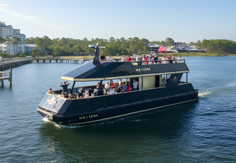 boat on the water for a cruise