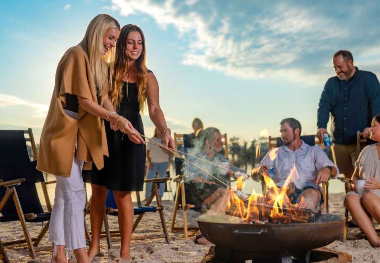 friends enjoying fall at sandestin