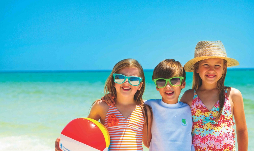 children on the beach