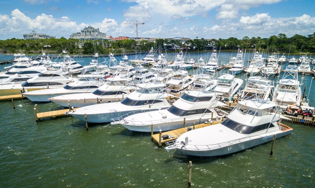 boats docked at the marina