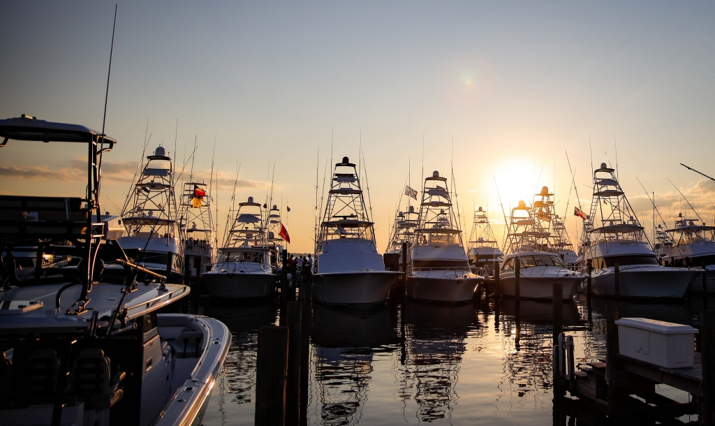 The Baytowne Marina at sunset