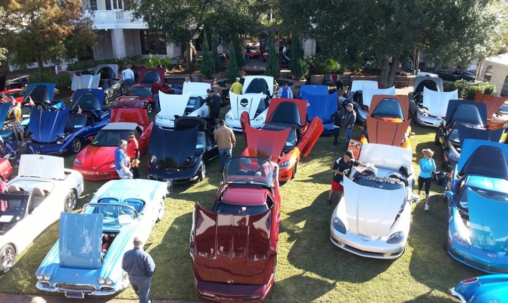 corvettes on baytowne lawn