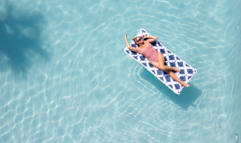 Sarah Davidson in the Beach Club pool