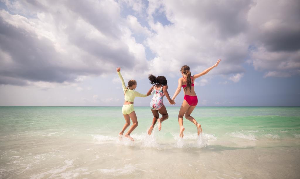 Kids enjoying the beach