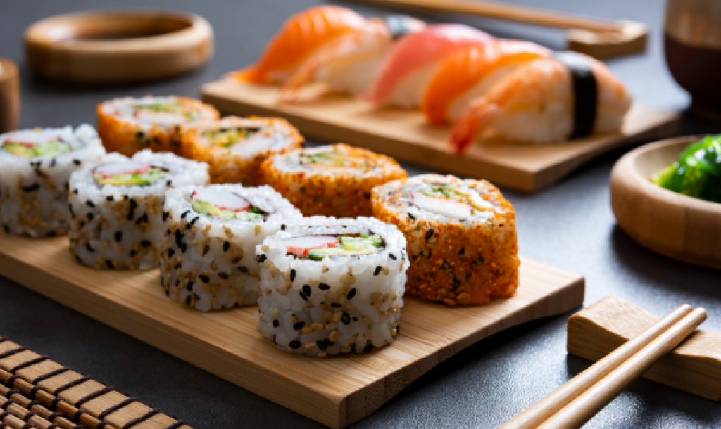 sushi making class at burnt pine country club