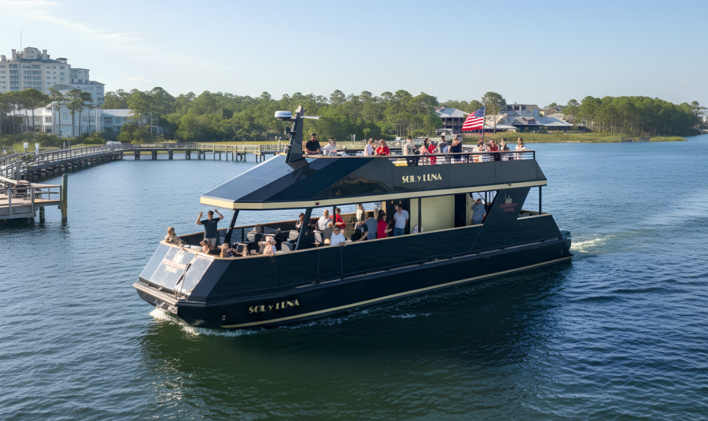 boat on the water for a cruise