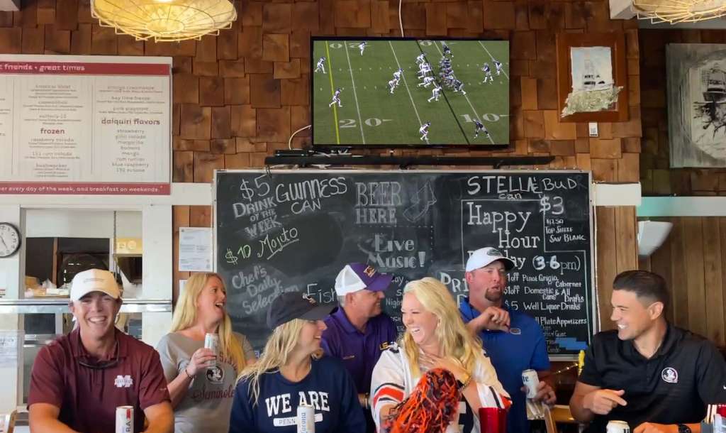 football watch party at marina bar and grill