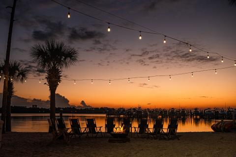 Bonfire at Sunset