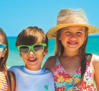 children on the beach