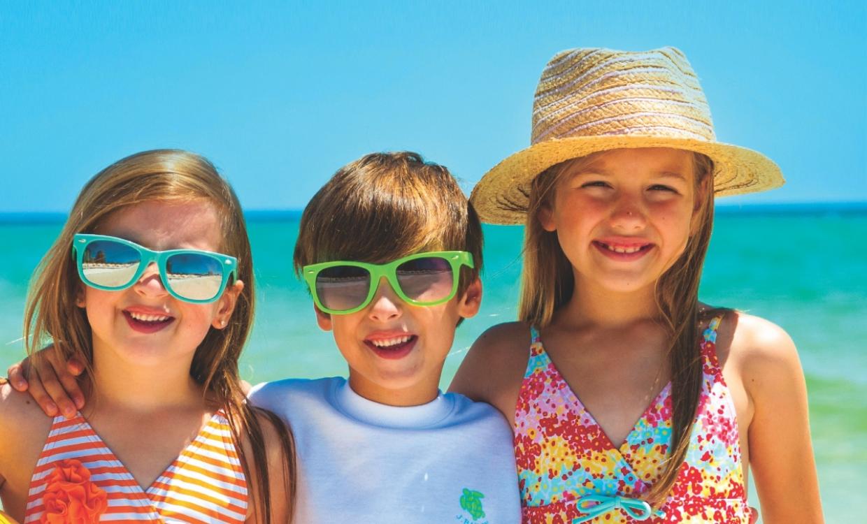 children on the beach