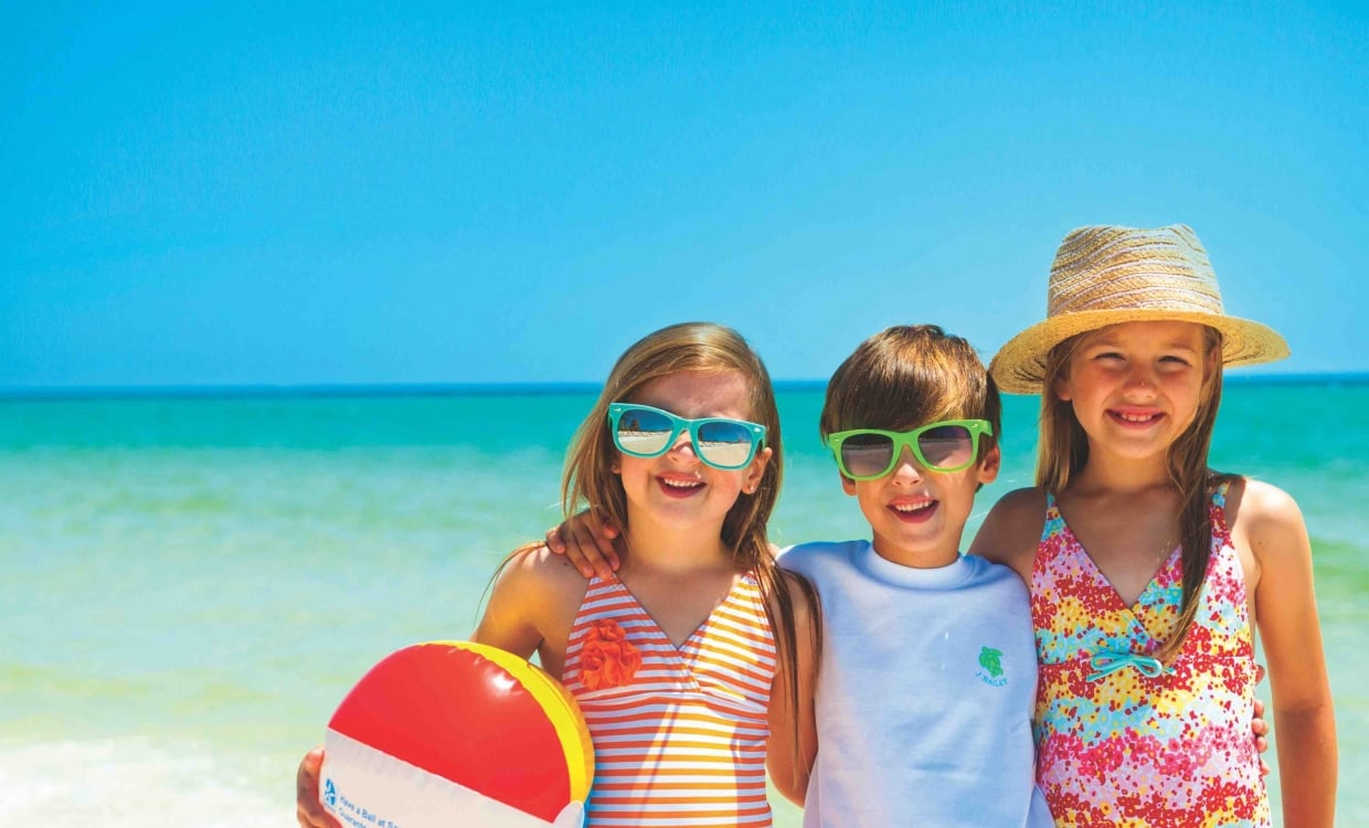 children on the beach